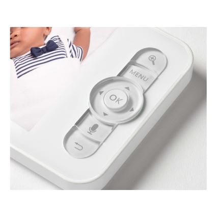 Beaba - Slimme oplaadbare babyfoon met ZEN NIGHT 720p 5V 4000 mAh Wi-Fi wit