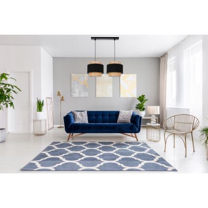 Hanglamp aan kabel 2xE27/60W/230V beige
