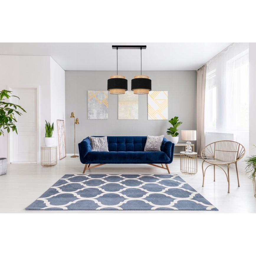 Hanglamp aan kabel 2xE27/60W/230V beige