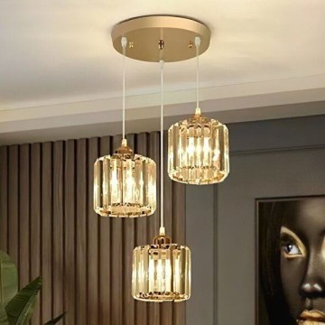 BELLA hanglamp aan snoer, 3x E27/40W/230V, goudkleurig