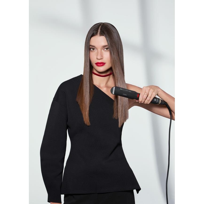 Bellissima 11948 - Stijltang met LCD-display, infrarood, 60W/230V, zwart