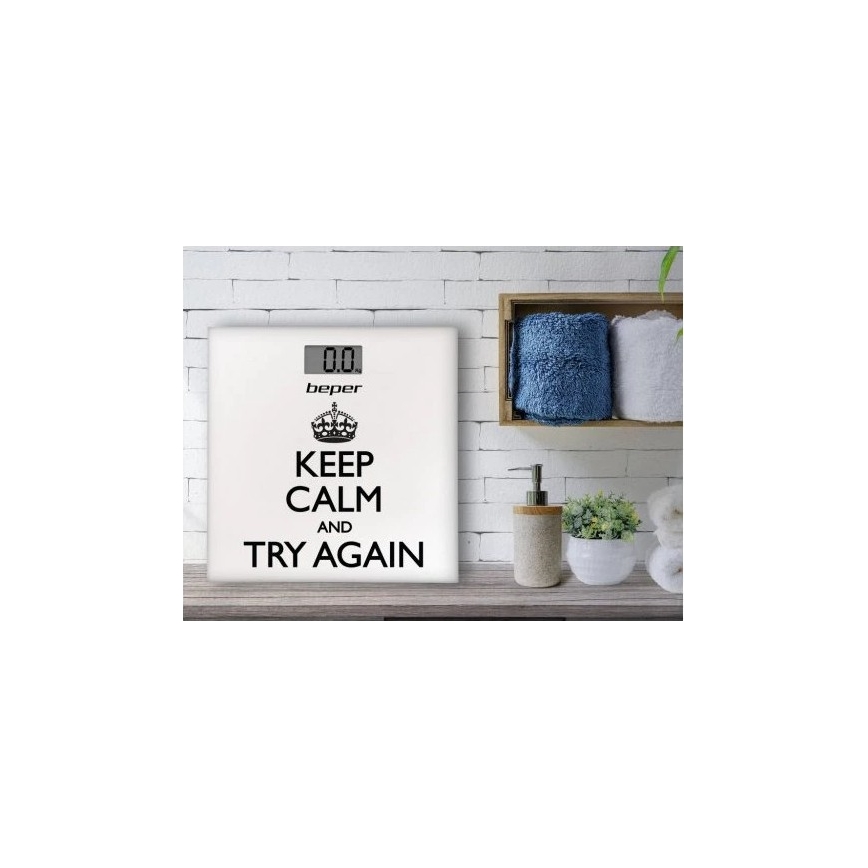 Beper - Digitale personenweegschaal met LCD-display 1xCR2032