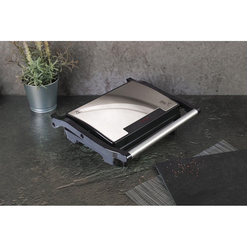 BerlingerHaus - Contactgrill met antiaanbaklaag 1500W/230V roestvrij staal/zwart