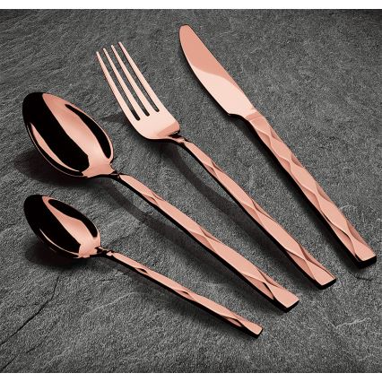 BerlingerHaus - Set roestvrijstalen bestek 24 stuks roségoud