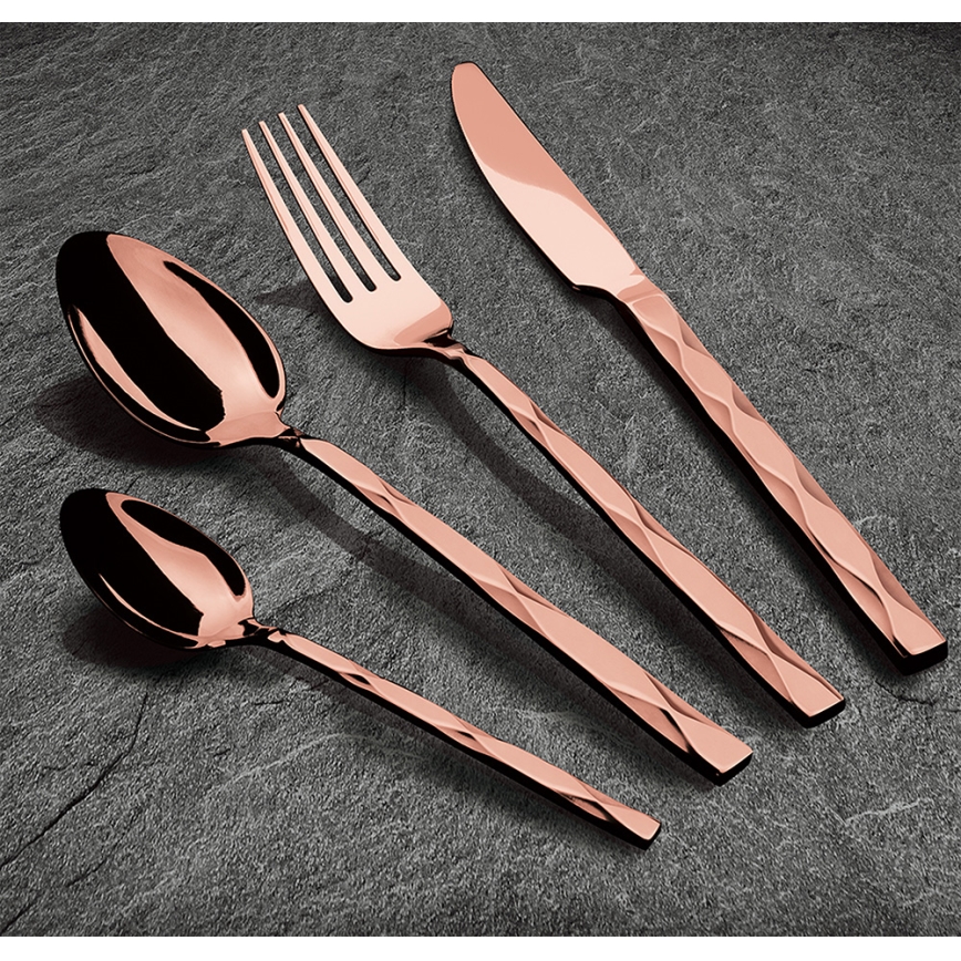 BerlingerHaus - Set roestvrijstalen bestek 24 stuks roségoud