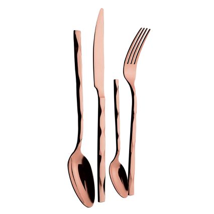 BerlingerHaus - Set roestvrijstalen bestek 24 stuks roségoud