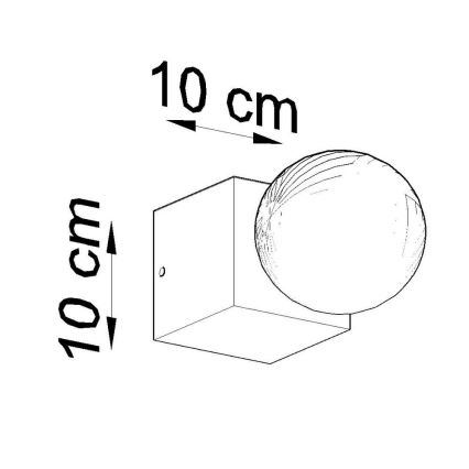 Betonnen wandlamp ABEL 1x E27 / 60W / 230V