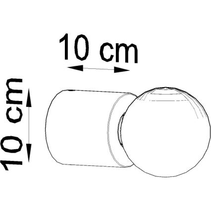 Betonnen Wandlamp SALGADO 1x E27 / 60W / 230V