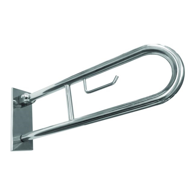 Beugel met houder 10x25 cm, RVS/zilver