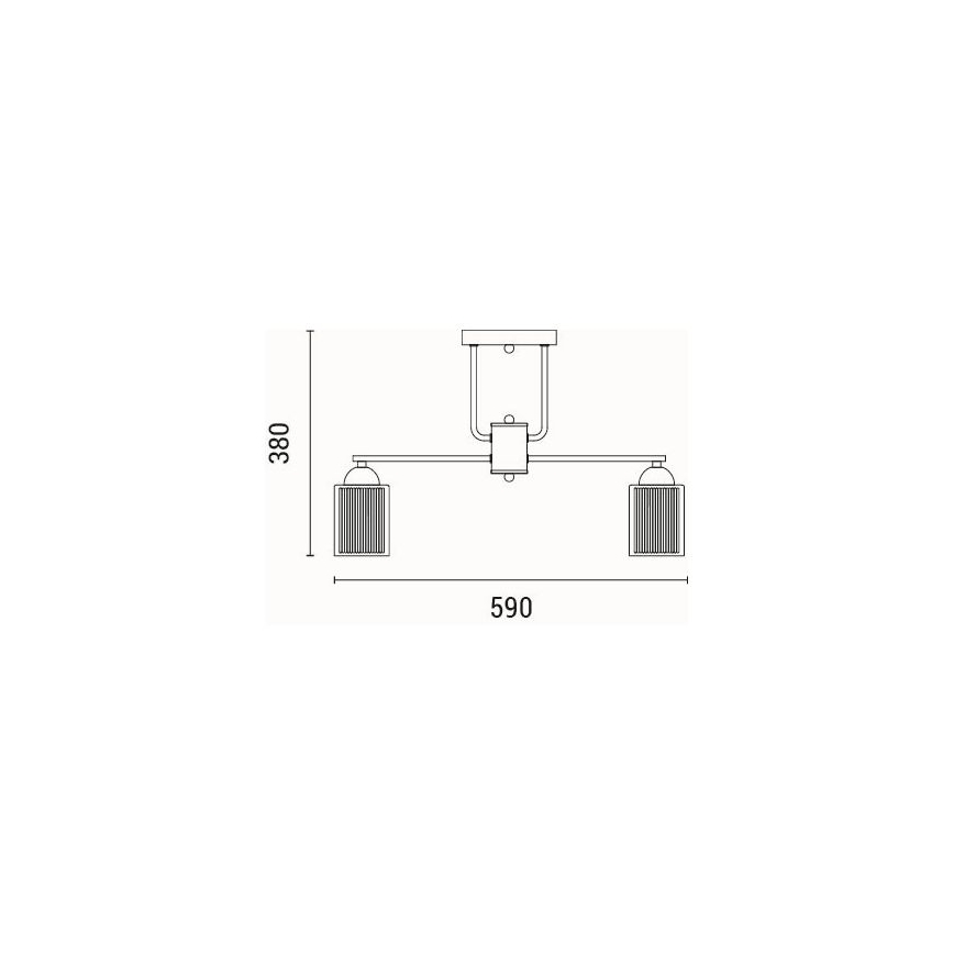 Bevestigde hanglamp 5xE27/60W/230V