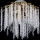 Bevestigde hanglamp 6xE14/60W/230V + 3xLED/3W diameter 54 cm goud