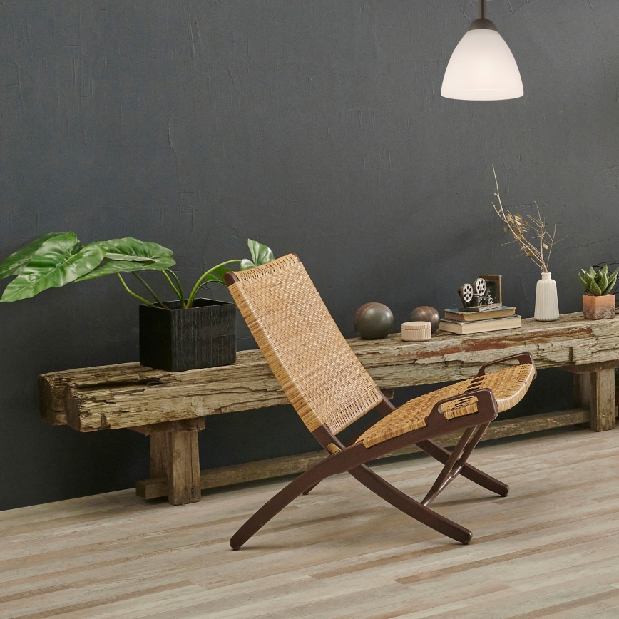 Bevestigde hanglamp ADRIANO 1xE27/60W/230V beuken