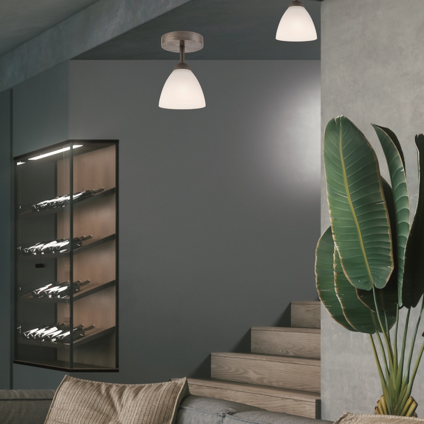 Bevestigde hanglamp ADRIANO 1xE27/60W/230V beuken