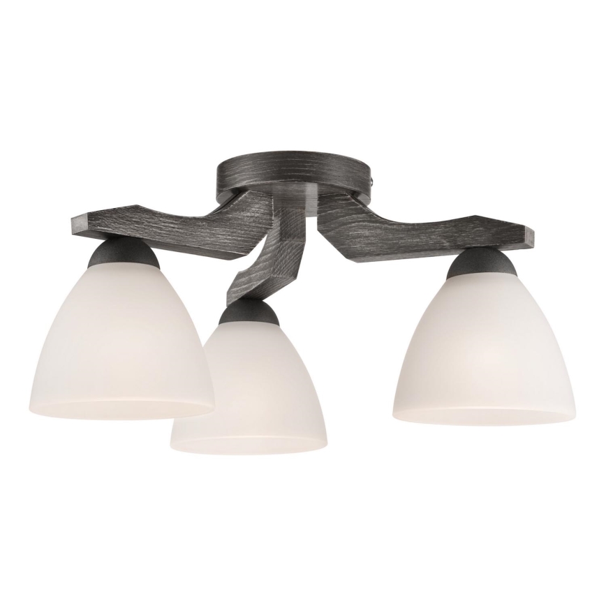 Bevestigde hanglamp ADRIANO 3xE27/60W/230V beuken - FSC gecertificeerd