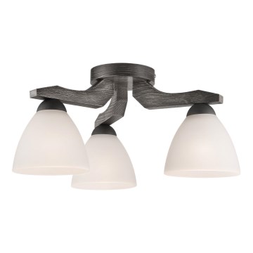 Bevestigde hanglamp ADRIANO 3xE27/60W/230V beuken