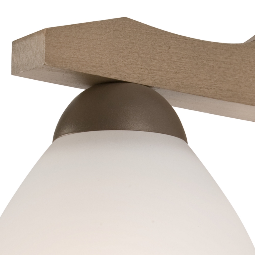 Bevestigde hanglamp ADRIANO 3xE27/60W/230V beuken