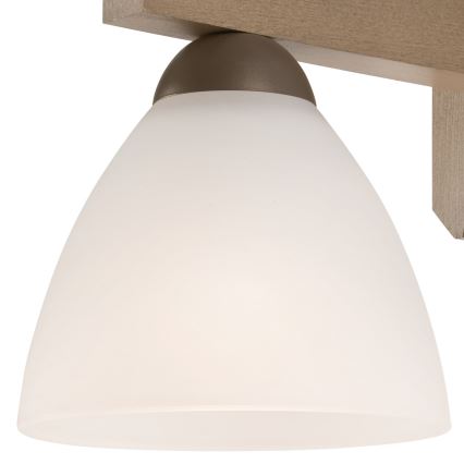 Bevestigde hanglamp ADRIANO 3xE27/60W/230V beuken