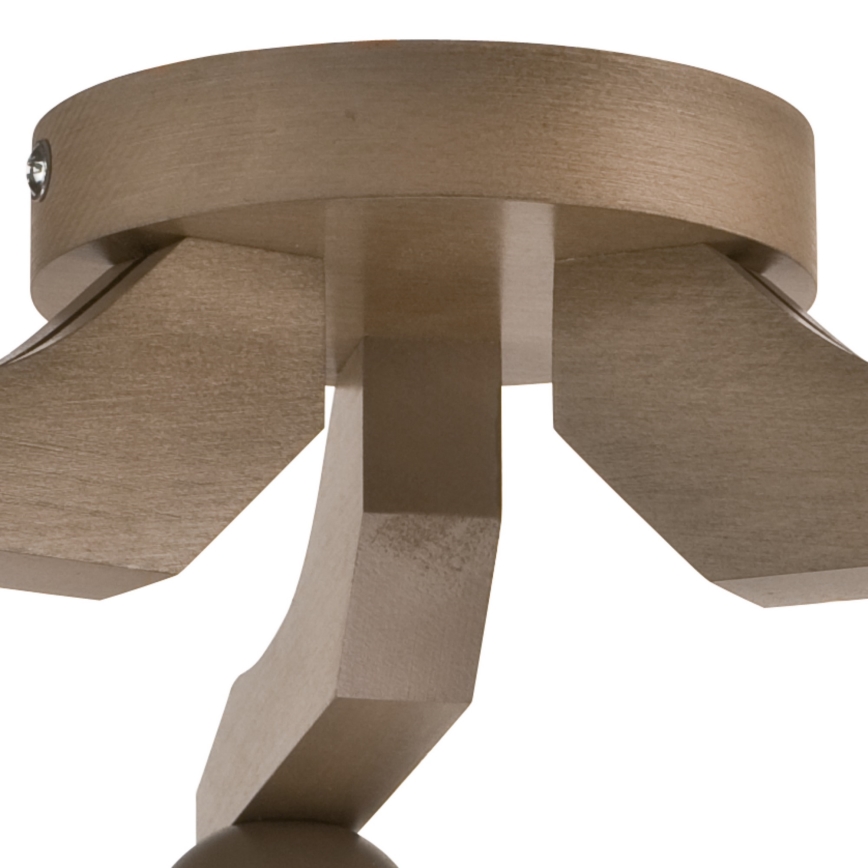 Bevestigde hanglamp ADRIANO 3xE27/60W/230V beuken