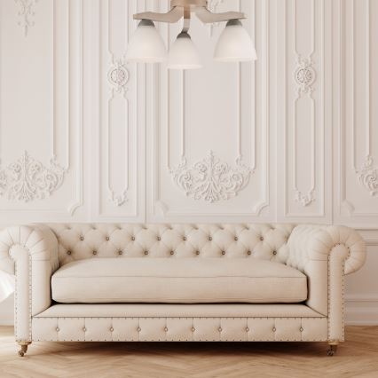 Bevestigde hanglamp ADRIANO 3xE27/60W/230V beuken