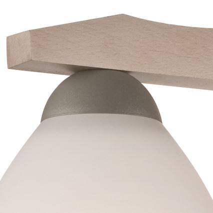 Bevestigde hanglamp ADRIANO 3xE27/60W/230V beuken