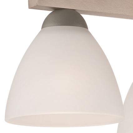 Bevestigde hanglamp ADRIANO 3xE27/60W/230V beuken
