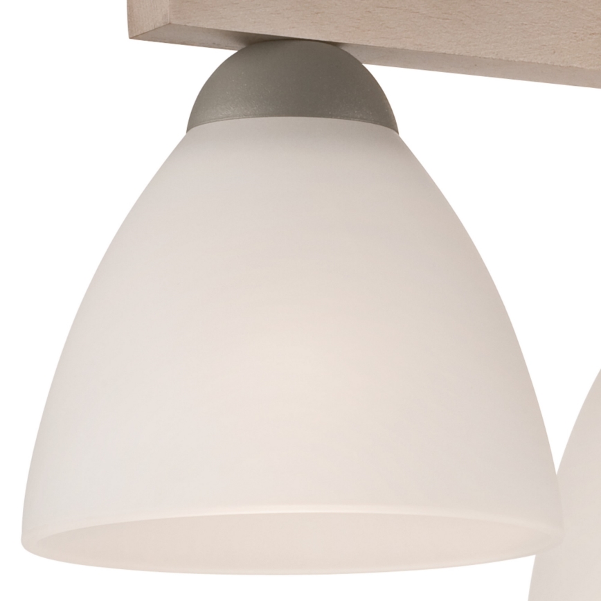 Bevestigde hanglamp ADRIANO 3xE27/60W/230V beuken