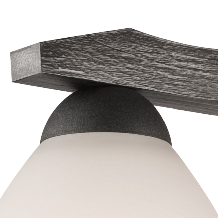 Bevestigde hanglamp ADRIANO 3xE27/60W/230V beuken