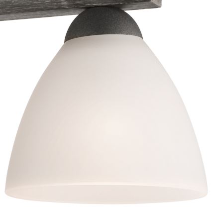 Bevestigde hanglamp ADRIANO 3xE27/60W/230V beuken