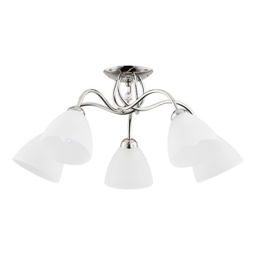 Bevestigde hanglamp AMARILLO 5xE27/15W/230V glanzend chroom