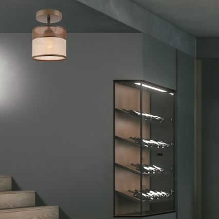 Bevestigde hanglamp ANDREA 1xE27/60W/230V beuken