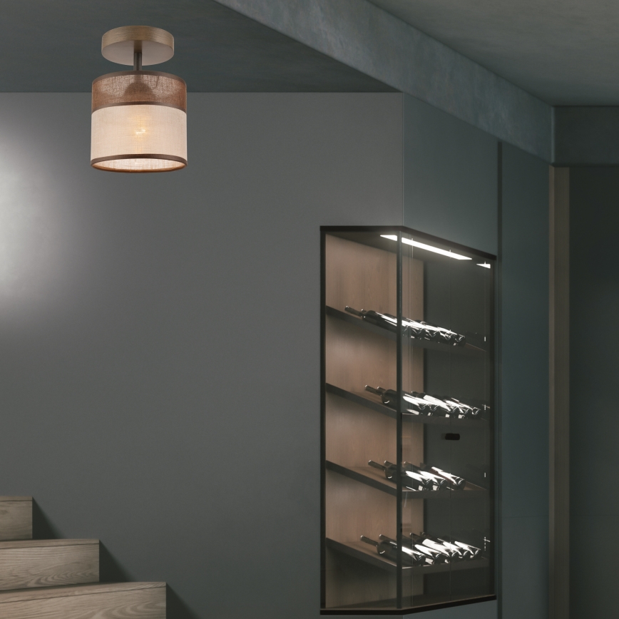 Bevestigde hanglamp ANDREA 1xE27/60W/230V beuken