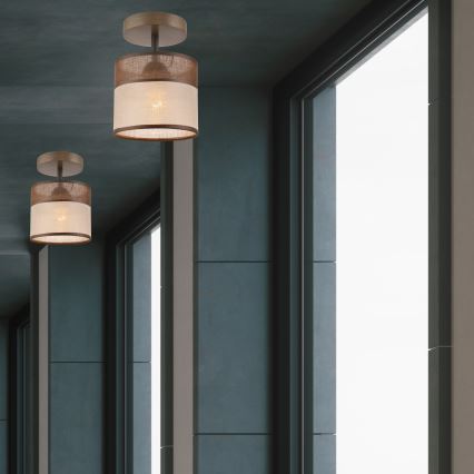 Bevestigde hanglamp ANDREA 1xE27/60W/230V beuken