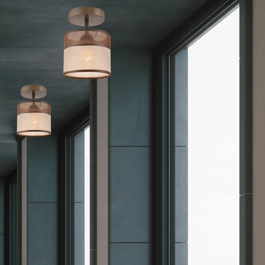 Bevestigde hanglamp ANDREA 1xE27/60W/230V beuken