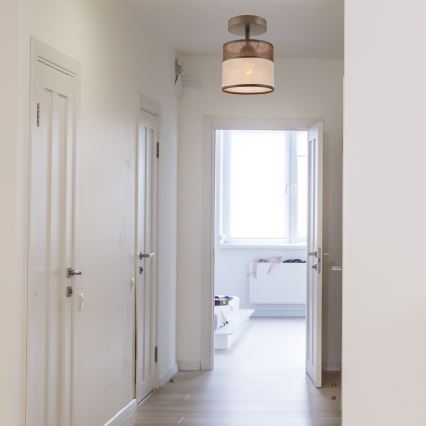 Bevestigde hanglamp ANDREA 1xE27/60W/230V beuken