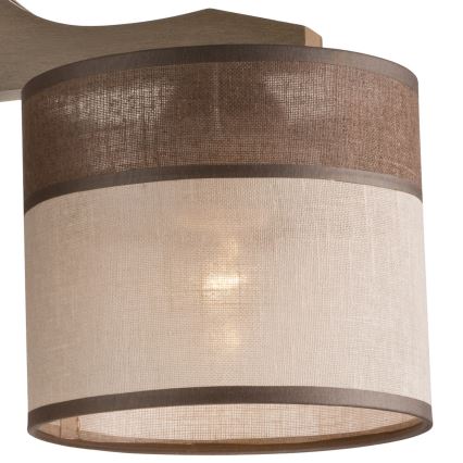 Bevestigde hanglamp ANDREA 3xE27/60W/230V beuken