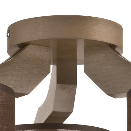 Bevestigde hanglamp ANDREA 3xE27/60W/230V beuken