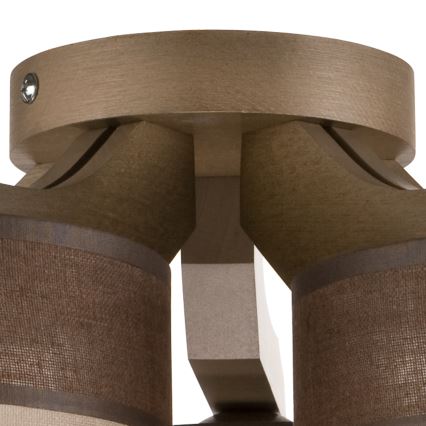 Bevestigde hanglamp ANDREA 5xE27/60W/230V beuken - FSC gecertificeerd