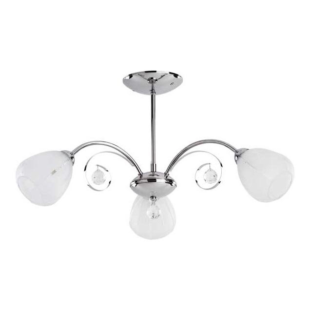 Bevestigde hanglamp APOLLO 3xE14/10W/230V glanzend chroom