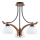 Bevestigde hanglamp BAFIA 3xE27/15W/230V bruin