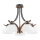 Bevestigde hanglamp BAFIA 5xE27/15W/230V bruin