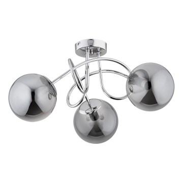 Bevestigde hanglamp BANKO 3xE14/10W/230V glanzend chroom