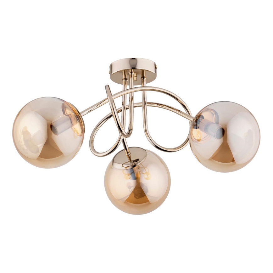 Bevestigde hanglamp BANKO 3xE14/10W/230V messing