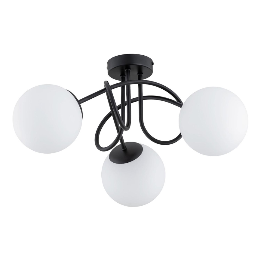 Bevestigde hanglamp BANKO 3xE14/10W/230V zwart