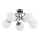 Bevestigde hanglamp BANKO 5xE14/10W/230V zwart glanzend chroom