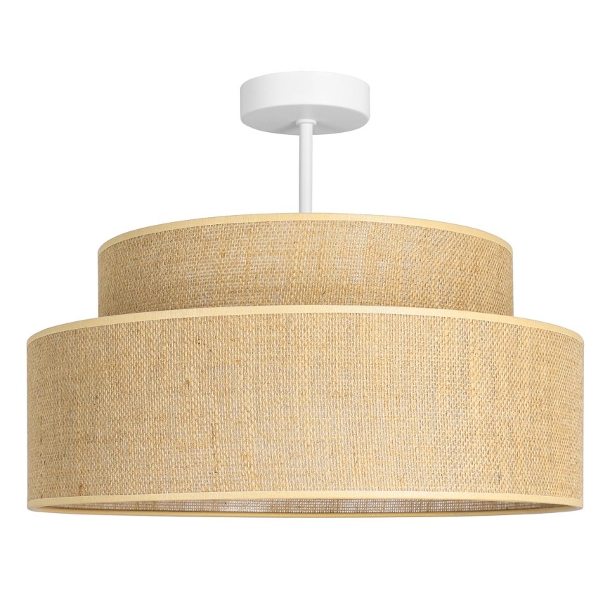 Bevestigde hanglamp BOHO 1xE27/60W/230V beige