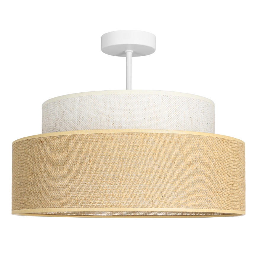 Bevestigde hanglamp BOHO 1xE27/60W/230V crème/beige