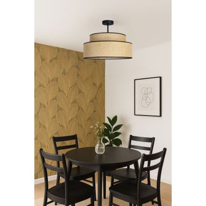 Bevestigde hanglamp BOHO 1xE27/60W/230V diameter 40 cm beige