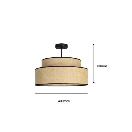 Bevestigde hanglamp BOHO 1xE27/60W/230V diameter 40 cm beige