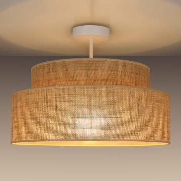 Bevestigde hanglamp BOHO 1xE27/60W/230V diameter 40 cm beige