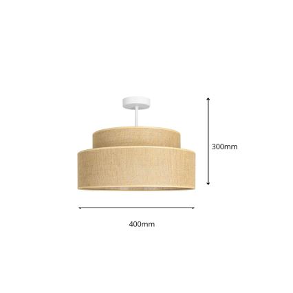 Bevestigde hanglamp BOHO 1xE27/60W/230V diameter 40 cm beige